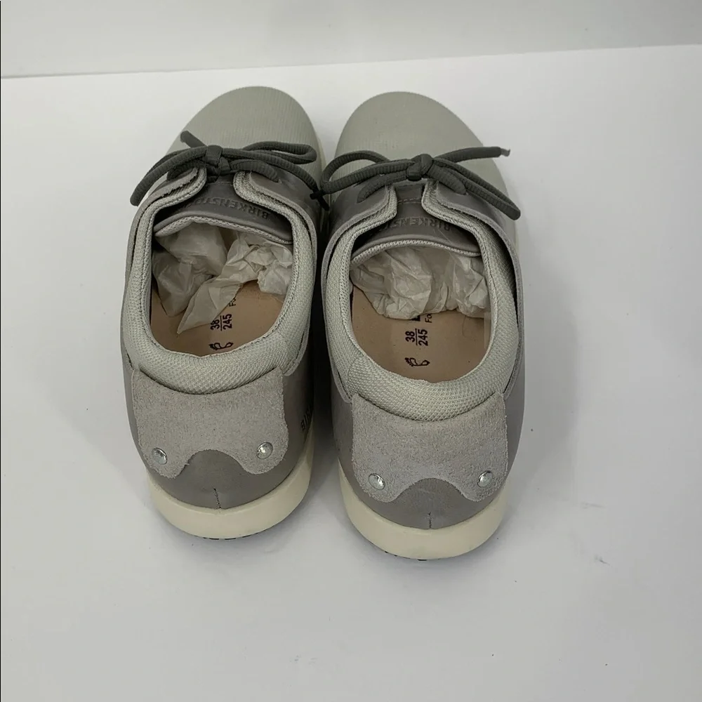 Birkenstock Minot sneaker shoe lace-up comfort gray off white wineb new 38 7